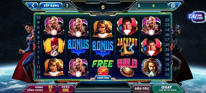 Kinh nghiệm chơi Nổ hũ Justice League