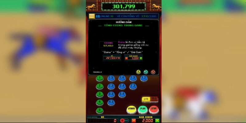 Luật chơi cơ bản trong mini game Đua ngựa