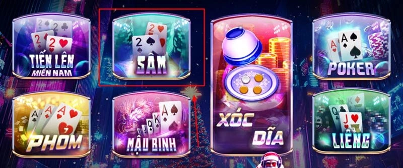 Sâm Lốc 789Club nằm ở vị trí rất dễ thấy tại khu vực tập hợp tất cả game bài