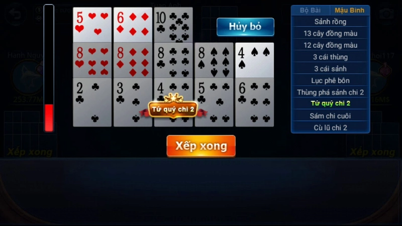 cách xếp bài mậu binh tại 789club